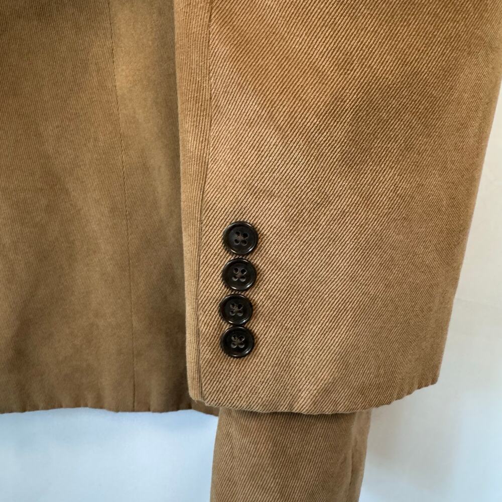 Calvin Klein Men’s 42L Tan Corduroy Blazer Sport Coat 3 Button Classic Fall Prep - Picture 8 of 8